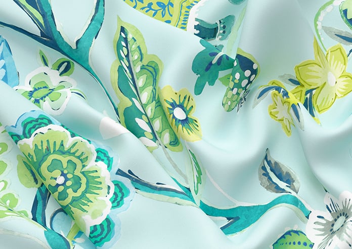 Gujarat, Cyan - Motorised Roman Blind - Image 4